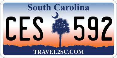 SC license plate CES592