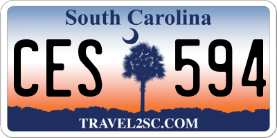 SC license plate CES594