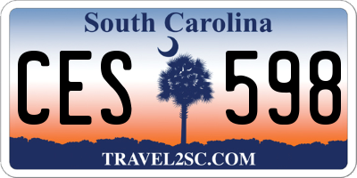 SC license plate CES598