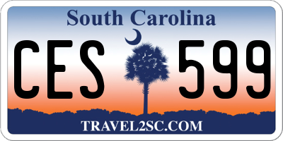 SC license plate CES599