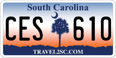 SC license plate CES610