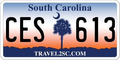 SC license plate CES613