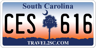 SC license plate CES616