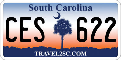 SC license plate CES622