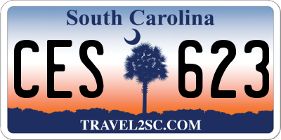 SC license plate CES623