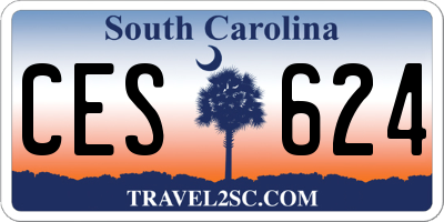 SC license plate CES624