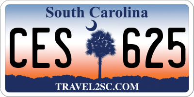 SC license plate CES625