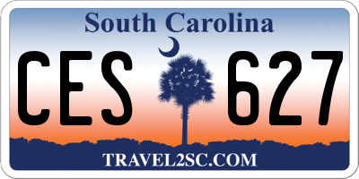 SC license plate CES627