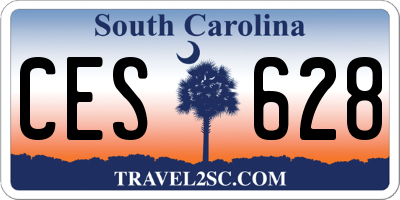 SC license plate CES628