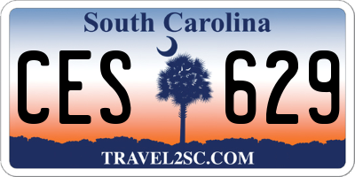 SC license plate CES629