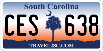 SC license plate CES638