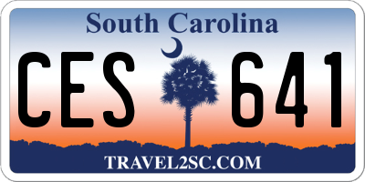SC license plate CES641