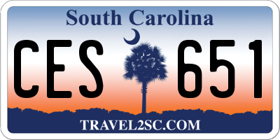 SC license plate CES651