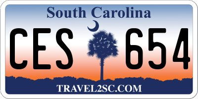 SC license plate CES654
