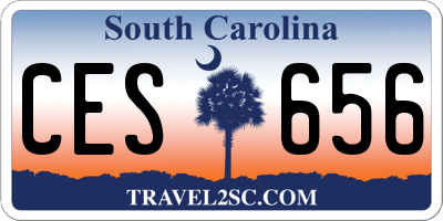 SC license plate CES656