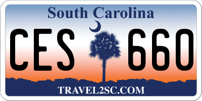 SC license plate CES660