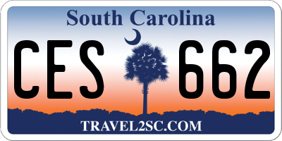 SC license plate CES662