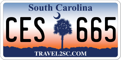 SC license plate CES665
