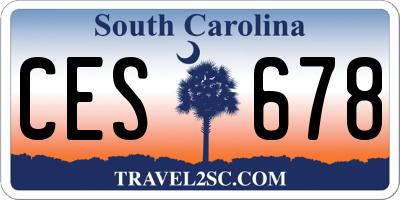 SC license plate CES678