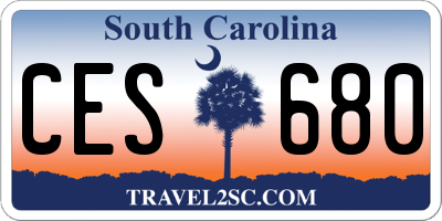 SC license plate CES680