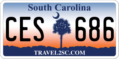 SC license plate CES686