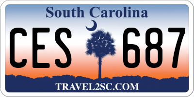 SC license plate CES687