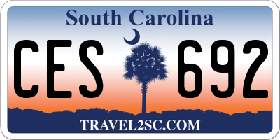 SC license plate CES692