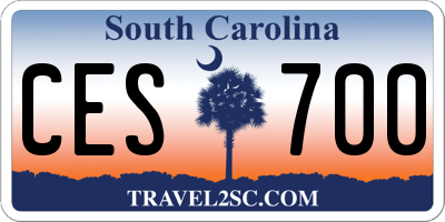 SC license plate CES700