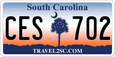 SC license plate CES702