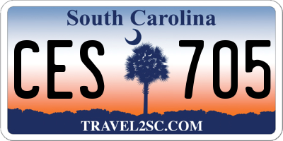 SC license plate CES705