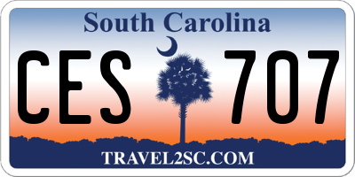 SC license plate CES707