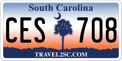 SC license plate CES708