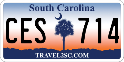 SC license plate CES714
