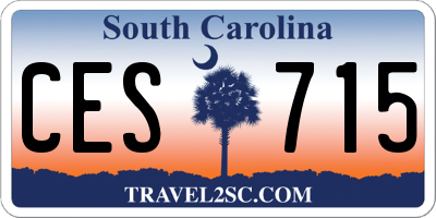 SC license plate CES715