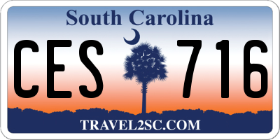 SC license plate CES716