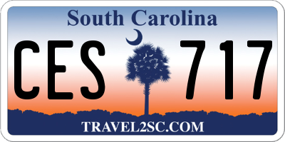 SC license plate CES717