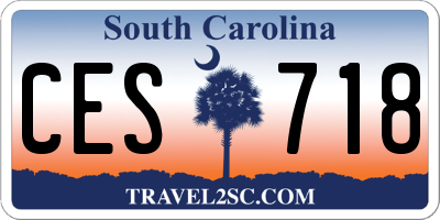SC license plate CES718