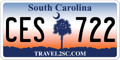 SC license plate CES722