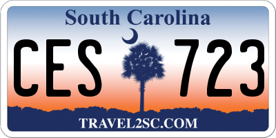 SC license plate CES723