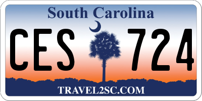 SC license plate CES724