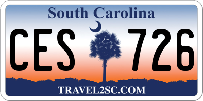 SC license plate CES726