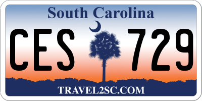 SC license plate CES729