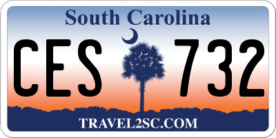SC license plate CES732
