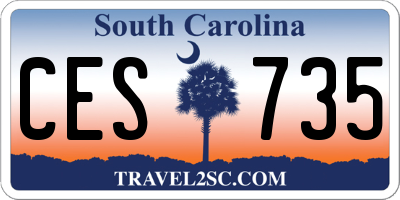 SC license plate CES735