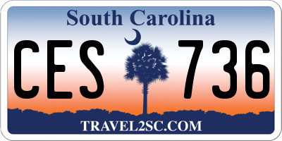 SC license plate CES736