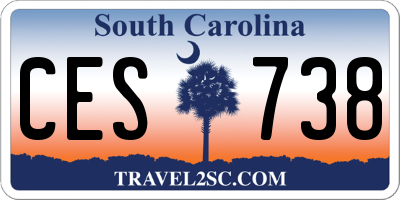 SC license plate CES738