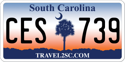 SC license plate CES739
