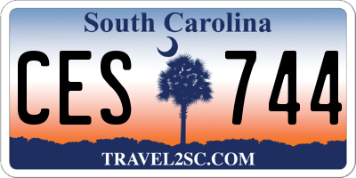 SC license plate CES744
