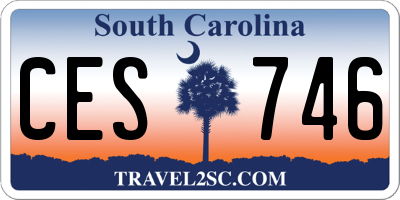 SC license plate CES746