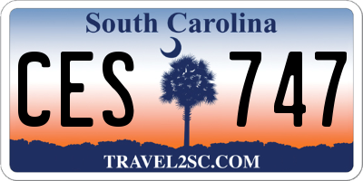 SC license plate CES747